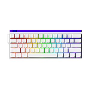 Teclado Magnético Gamer Veekos Shine60 HE SP ARGB Branco