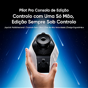 Joystick de Atalhos e Macro Pad XP-Pen Pilot Pro 19 Botões Programáveis 3 Rodas Preto