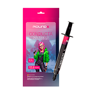 Pasta Termica Round 5 Conducta 13,8W/mK 1,5g Cinza