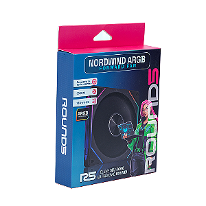 Fan Round5 Nordwind Forward 120mm PWM ARGB Preto