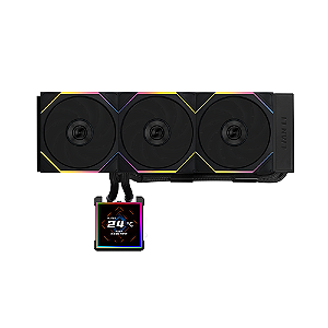 Water Cooler Gamer Lian Li Hydroshift II 360TL Com Tela LCD Preto