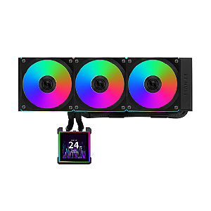 Water Cooler Gamer Lian Li Hydroshift II 360CL Com Tela LCD ARGB Preto