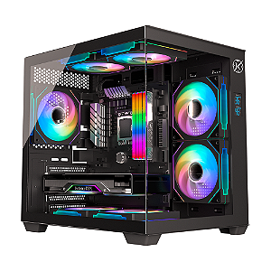 Gabinete Gamer Kalkan Midgard Digital Mid Tower Preto