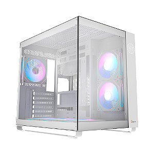 Gabinete Gamer Ocypus Iota C70 ATX ARGB Com Fans Branco