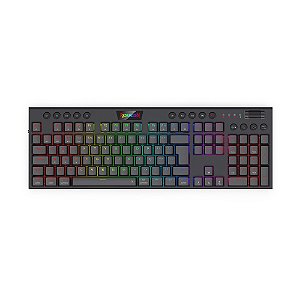 Teclado Mecânico Gamer Redragon Horus Tri Mode ARGB Low Profile Preto