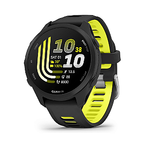 Relógio Smartwatch Garmin Forerunner 170 Music e GPS Tela AMOLED Preto e Amarelo