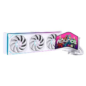 Water Cooler Gamer Round5 Horizon Tela Curva ARGB 360mm Branco