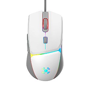 Mouse Gamer Fortrek Crusader Com Fio ARGB Branco