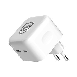 Carregador de Parede Gshield Turbo Duplo Tipo C 35W Branco