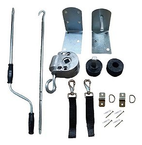 Kit Toldo Mancal Redutor Bucha Manivela Mosquetão/tira Pitão