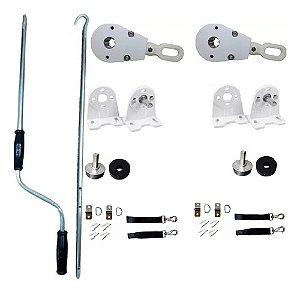 2 Kit Toldo Maquina Redutor + 1 Manivela Mancal Retratil 1.3