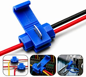 Conector de Derivação Emenda Fios Azul 1,5 - 2,5mm - (Mult. 100un)