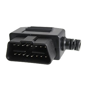 Conector OBD 2 Macho 16 Pinos 12/24V Capa 90° e Bucha