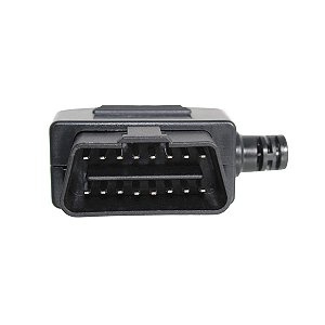 Conector OBD2 Macho 16 Pinos 12V Capa 90° e Bucha