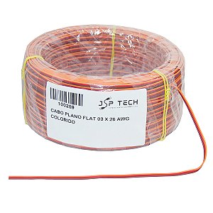 Cabo Flat Plano 03x26 Awg Colorido