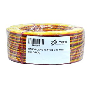 Cabo Flat Plano 04x26 Awg Colorido