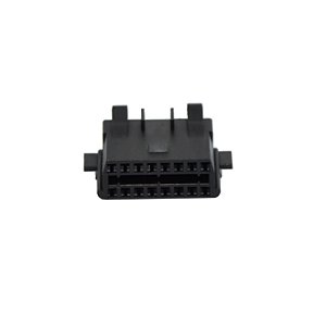 Conector OBD2 Fêmea 16 pinos p/ Painel VW/FIAT + Terminais