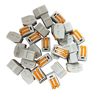 CONECTOR DE EMENDA ALAVANCA RÁPIDA 2 VIAS - CINZA