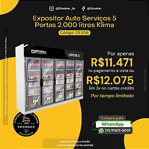 Expositor Auto Serviço 5 Portas 2.000 litros