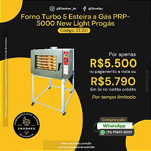 Forno Turbo Esteira a Gás PRP-5000 New Light