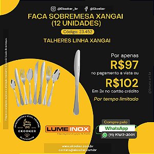 Faca Sobremesa Xangai (12 unidades) LumeInox