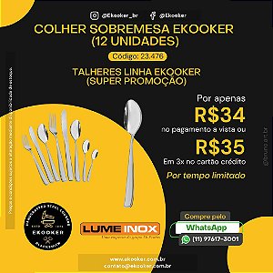 Colher Sobremesa EKOOKER (12 unidades) LumeInox