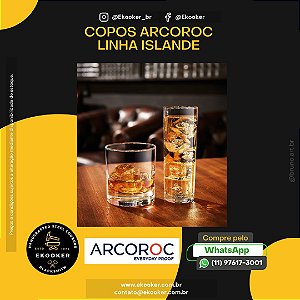 Copo Whisky 300 ML ARCOROC Linha Islande (12 unidades)
