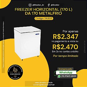 Freezer Horizontal 170L DA 170 Metalfrio