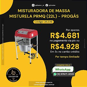 Misturador de Massa Misturela PRMQ 22 L - Progás