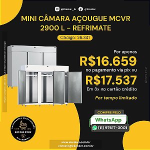 Mini Câmara Açougue MCVR 2900L - Refrimate