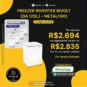 Freezer Inverter Bivolt (DA 170 L) - METALFRIO