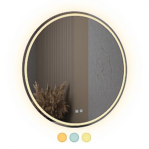 Espelho LED 3 Cores Banheiro Dual Touch c/ Desembaçador 110V