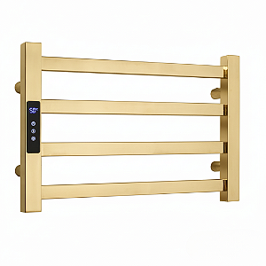 Toalheiro Elétrico Dourado Aço Inox Térmico Display Digital 30x45 220V