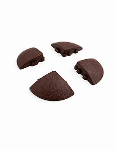 Acabamento de Canto Deck Plástico Rampa Jardim Quintal Marrom