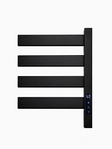 Toalheiro Elétrico 45x50 Térmico Display Digital Temporizado Moderno Lateral Preto