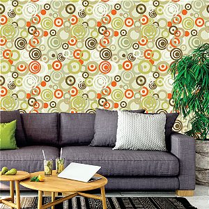 Papel de parede Adesivo - Circulos coloridos com tamanhos diferentes