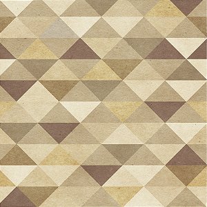 Papel de parede - Triangulos intercalados, de tons beges e marom