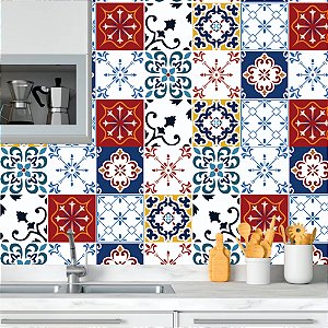 Papel de Parede - Azulejo Português com diversas cores