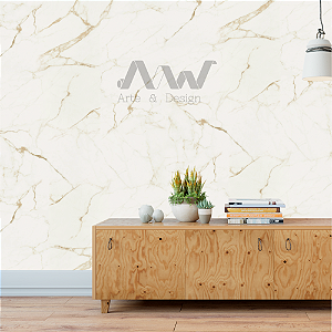 Papel de parede - Mármore Bianco Oro