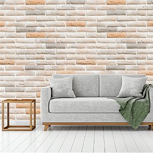 Papel de parede - Tijolinho em tons de bege