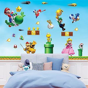 Papel de Parede Adesivo - Super Mário e personagens