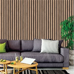 Papel de parede - Ripado Madeira em tom de Marrom