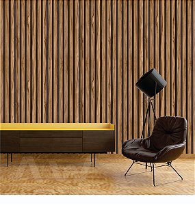Papel de parede - Ripado Madeira marrom