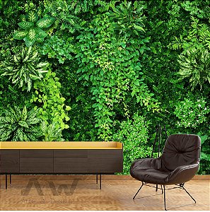 Papel de Parede Adesivo - Folhagem verde