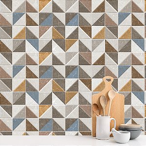 Papel de parede Adesivo - Blackburn Geométrico Aspecto Pedra