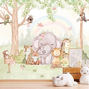 Papel de parede Adesivo - Safari baby