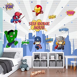 Papel de parede Adesivo - Vingadores Kids