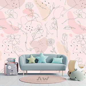 Papel de parede Adesivo - Boho de Flores
