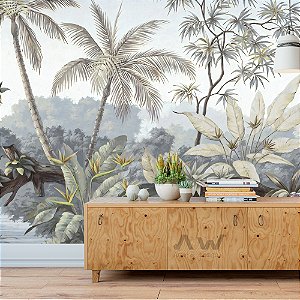Papel de parede Adesivo - Floresta cinza