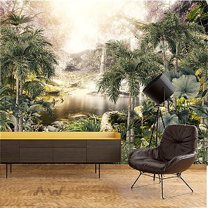 Papel de Parede Adesivo - Paisagem com Rio